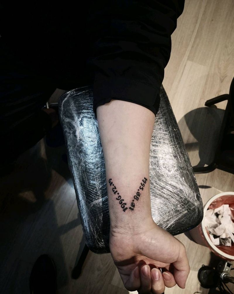 生日纹身纹身图片_手臂生日纹身图案