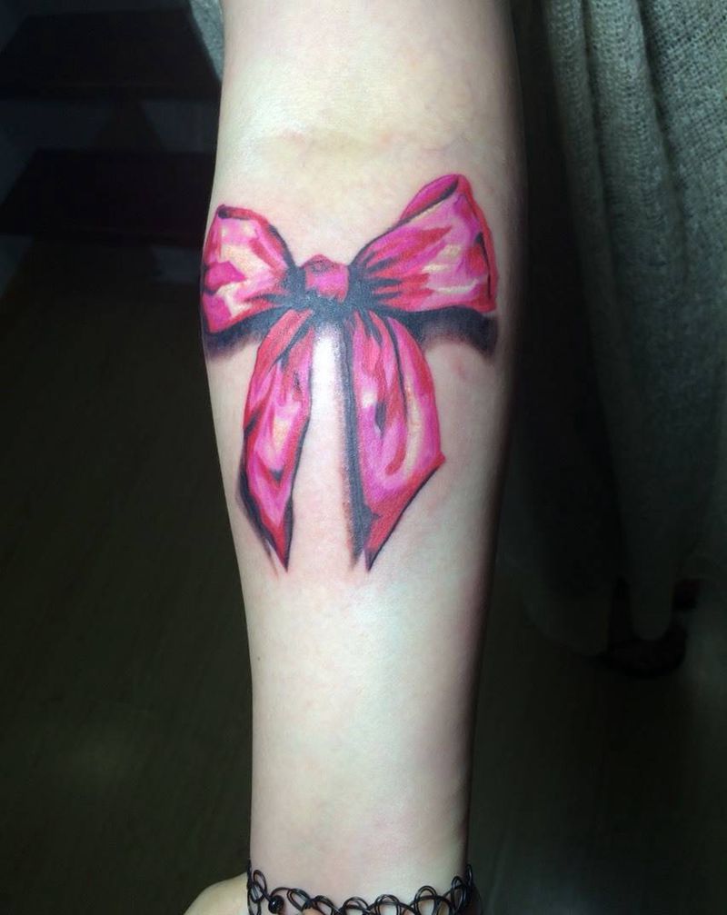 蝴蝶结纹身图片