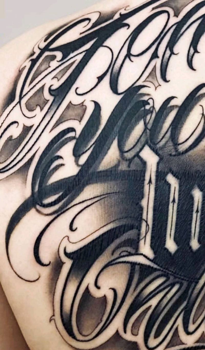 花体字纹身图片_花体字纹身图案