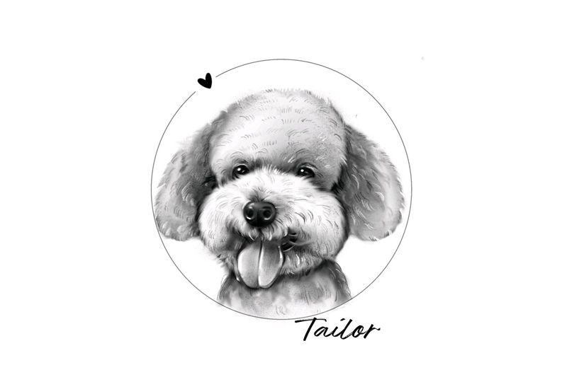 狗狗纹身设计稿纹身图片_手臂纹身图案