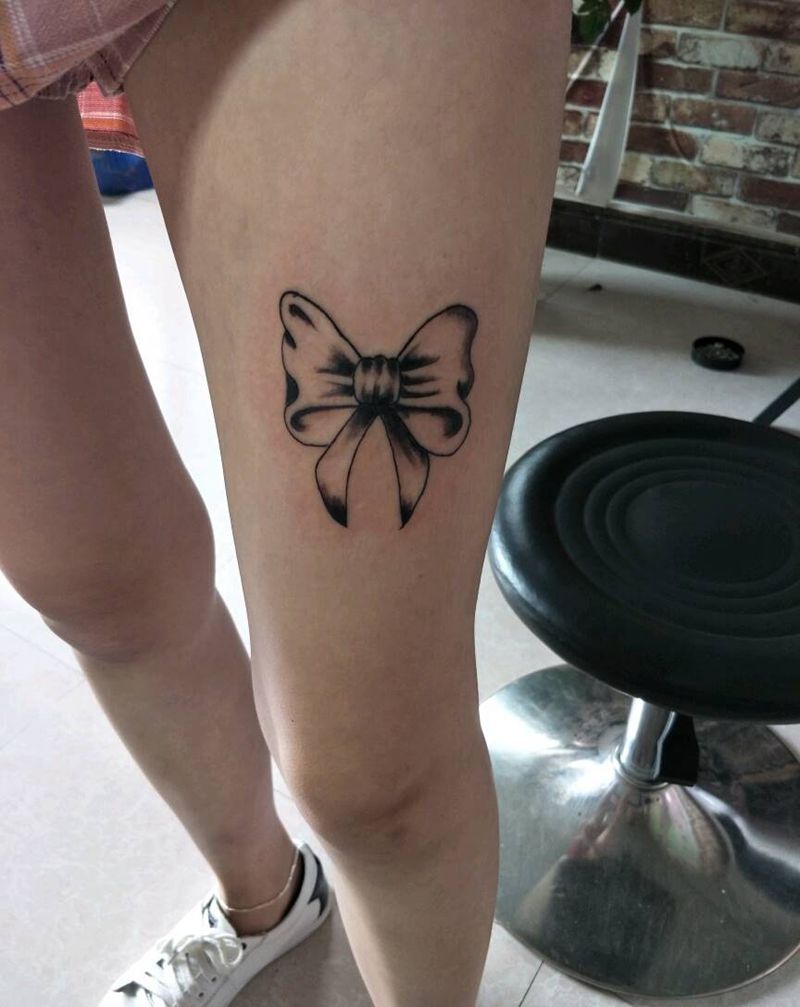 蝴蝶结纹身图片