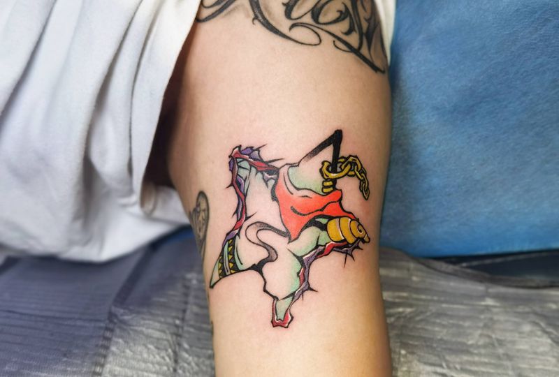 彩色小图作品纹身图片_New School纹身图案