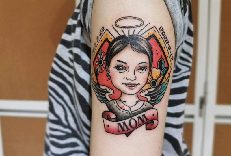 old school肖像定制纹纹身图片_Old School纹身图案