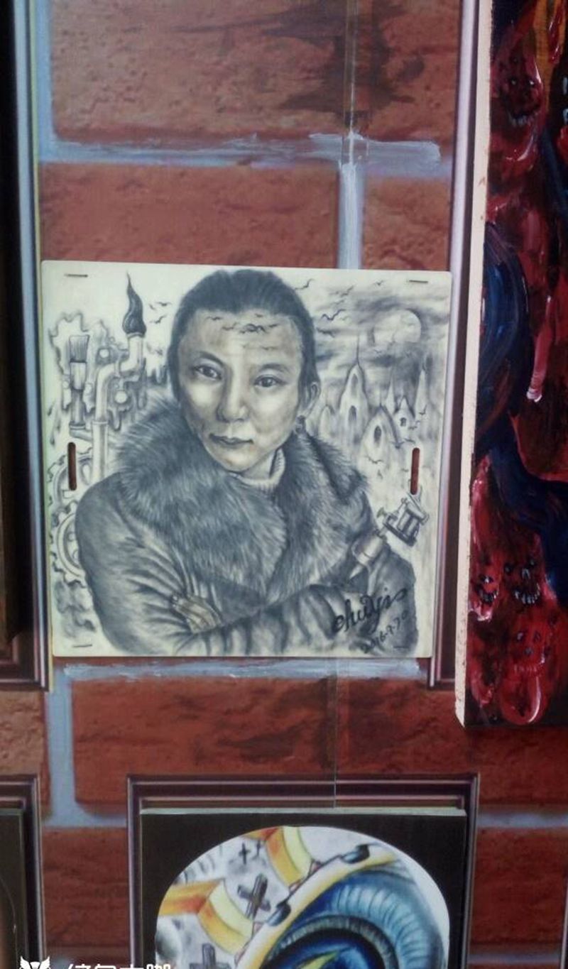 我师傅人像纹身图片