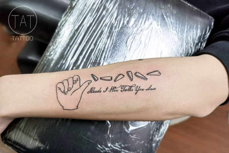 小线条纹身图片_几何纹身图案