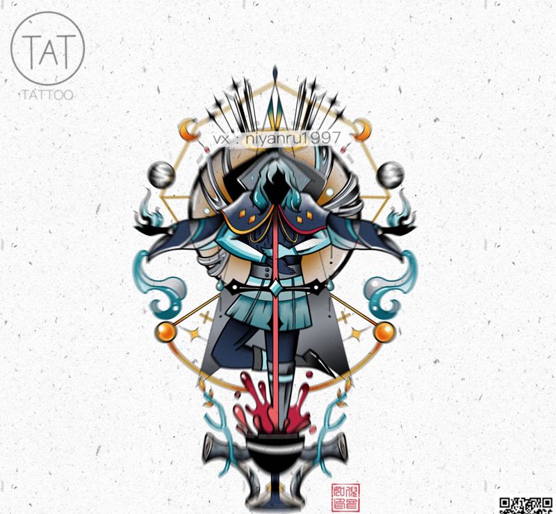 设计图纹身图片_几何纹身图案