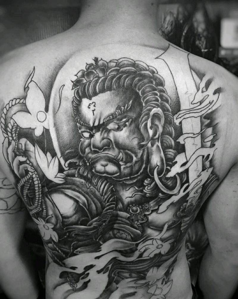 不动明王纹身图片