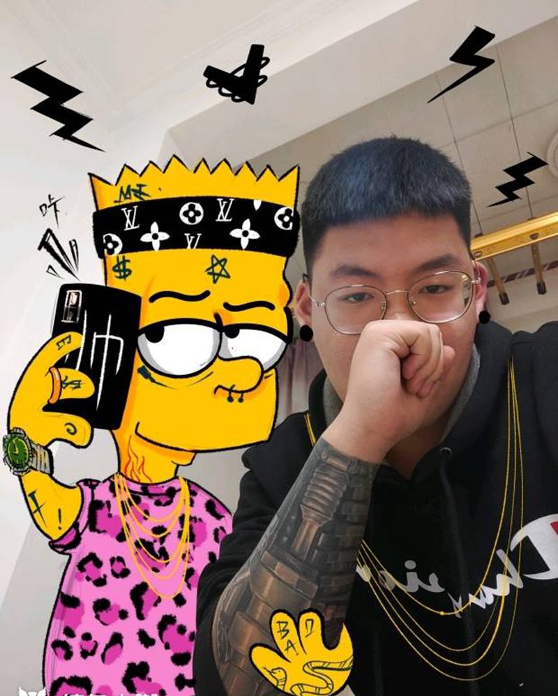 辛普森涂鸦纹身图片_New School纹身图案