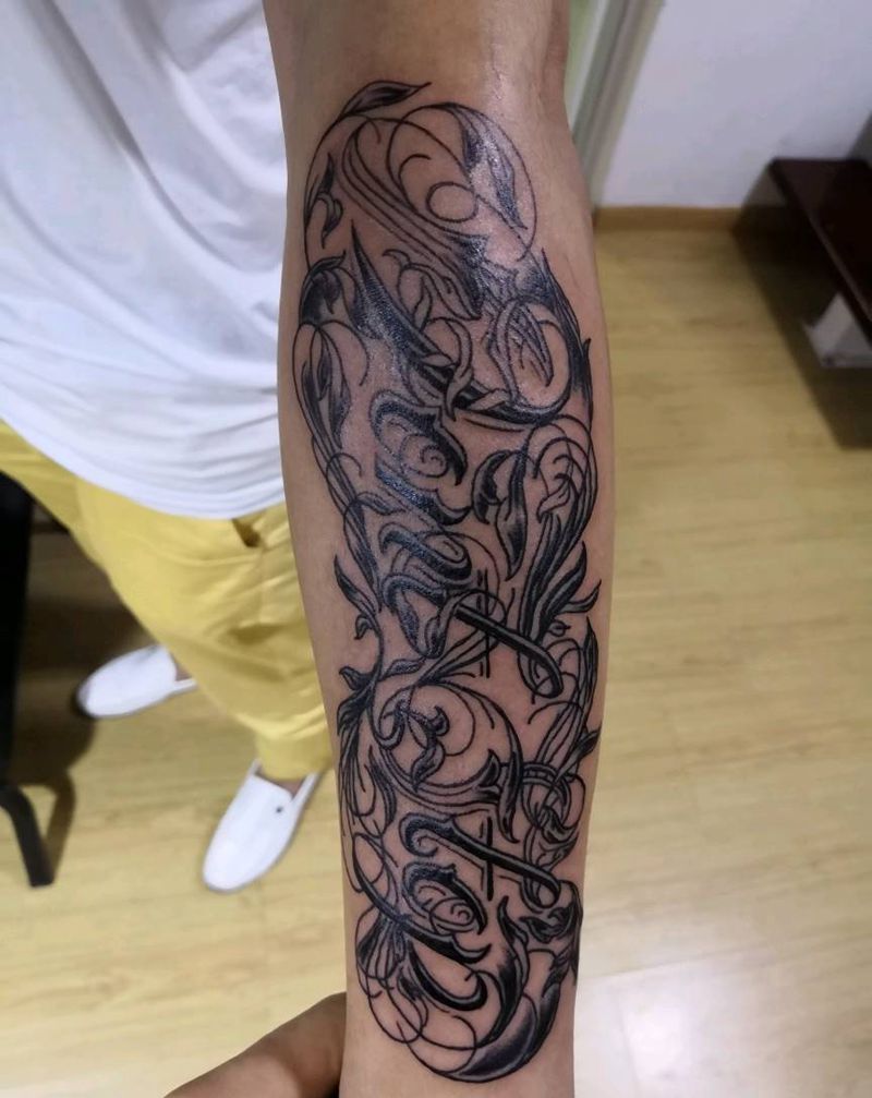 客人自带的花体字：永不停息