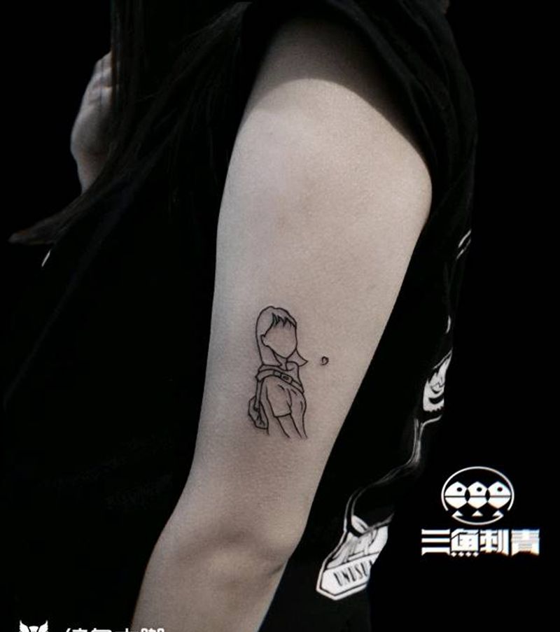 简笔画✘纹身图片_手臂简笔画纹身图案