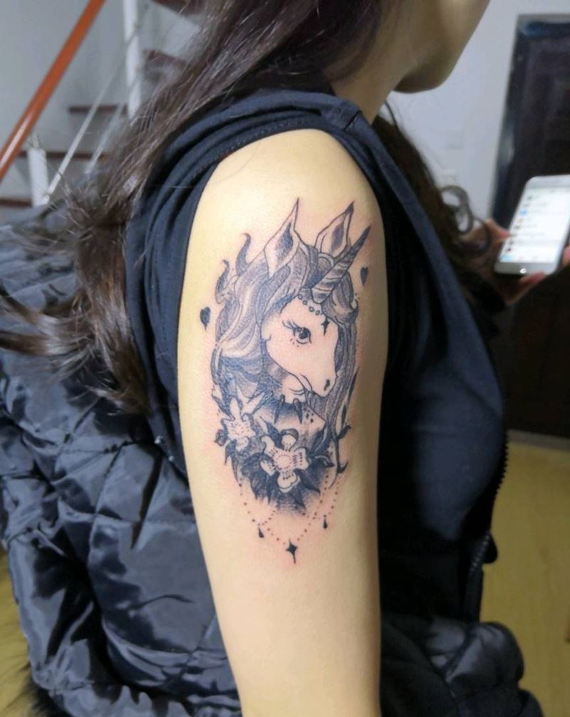 独角兽纹身图片