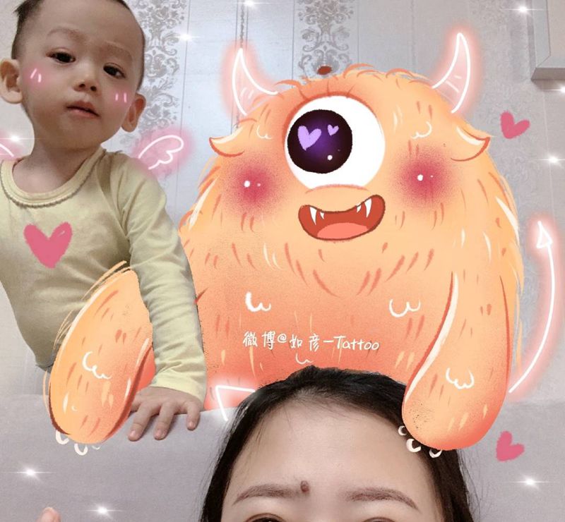 这几天的怪兽涂鸦纹身图片_New School纹身图案