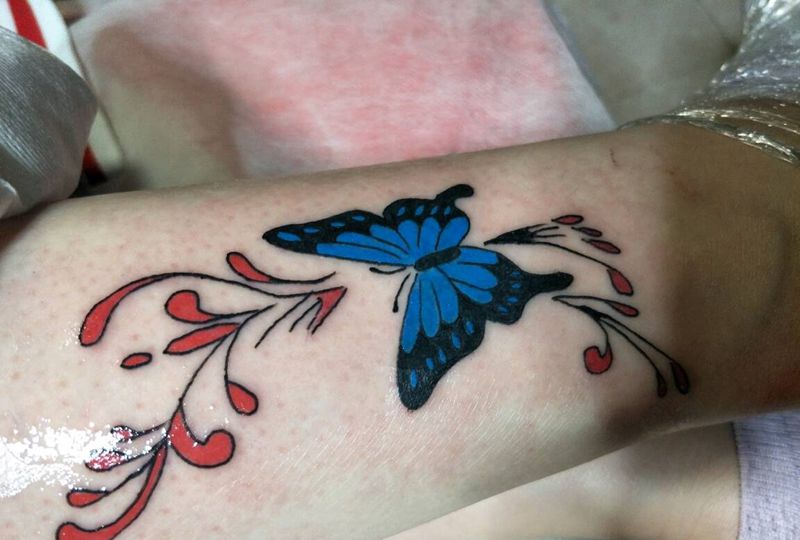 蝶恋花纹身图片