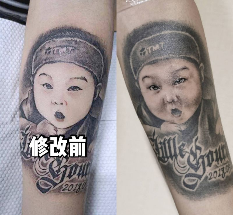 写实肖像修改纹身图片_欧美写实纹身图案