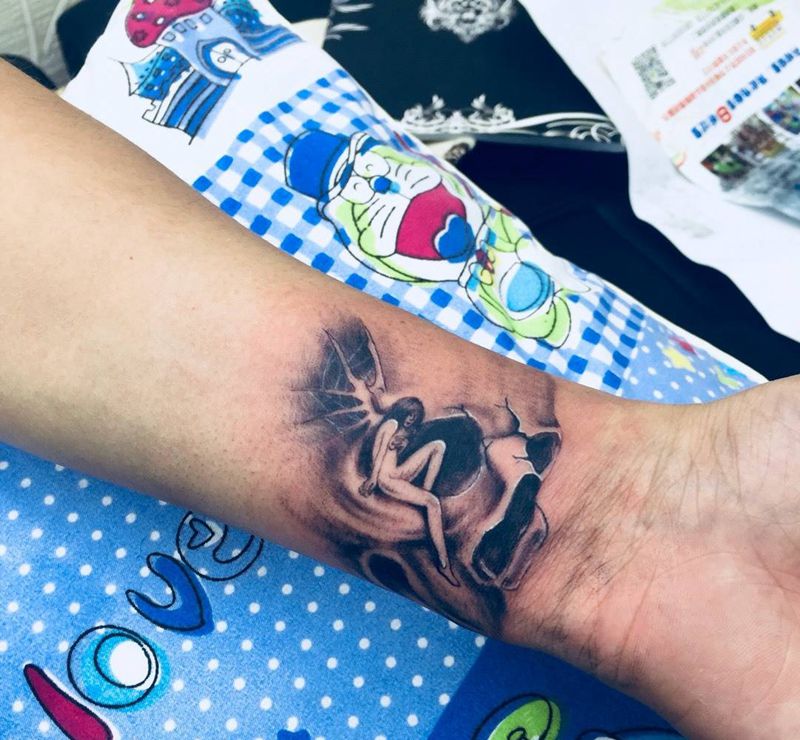 恶魔天使纹身图片