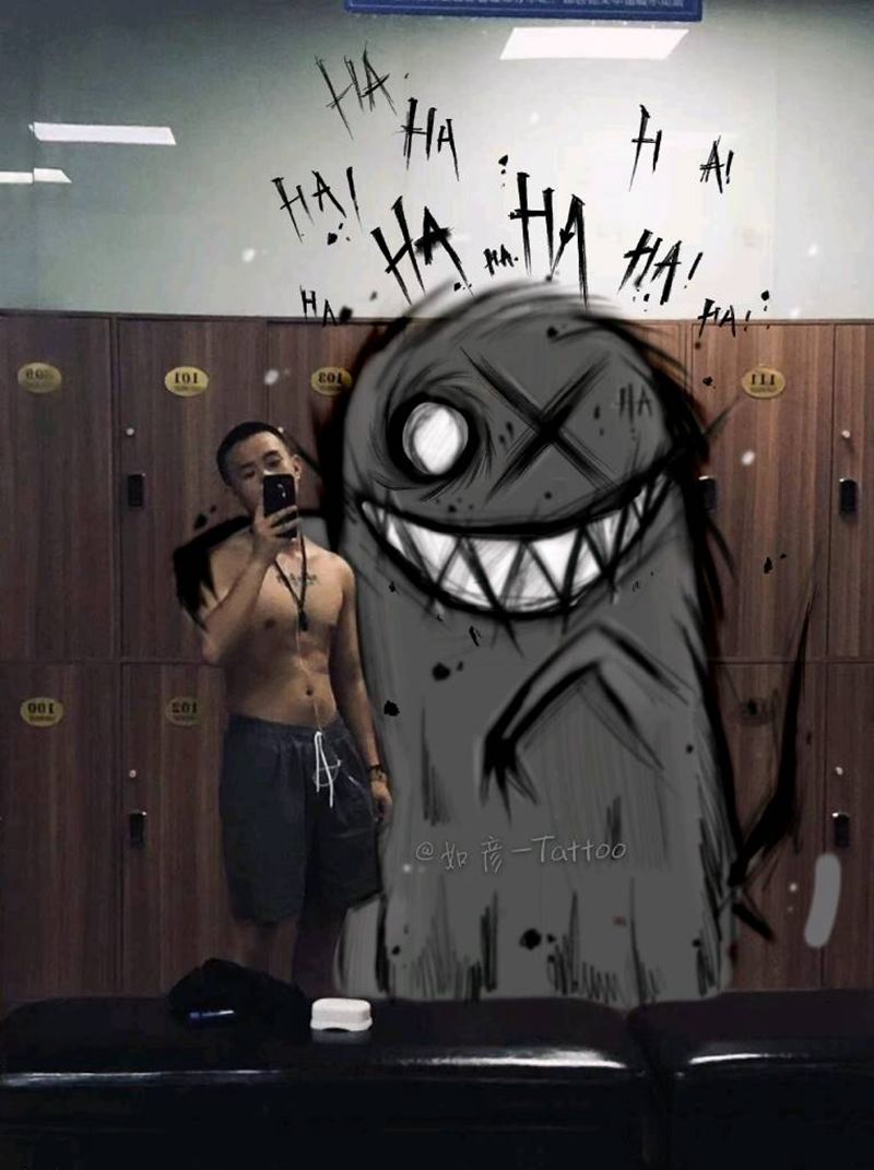 暗黑风纹身图片_New School纹身图案