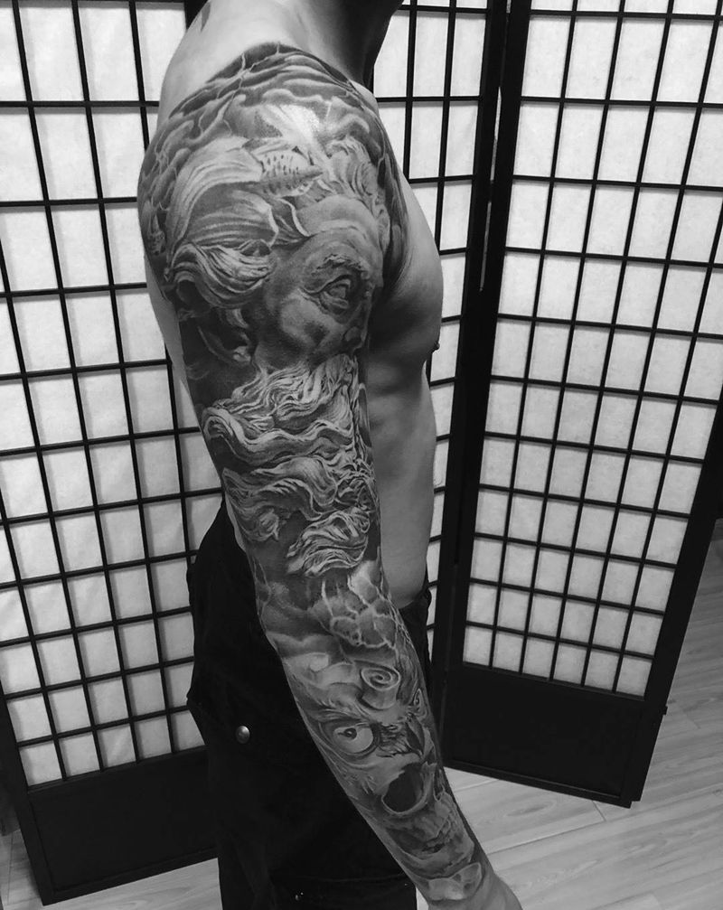 欧美花臂纹身图片