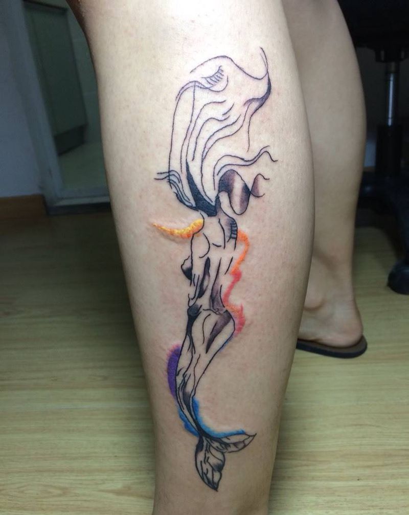 美人鱼纹身图片