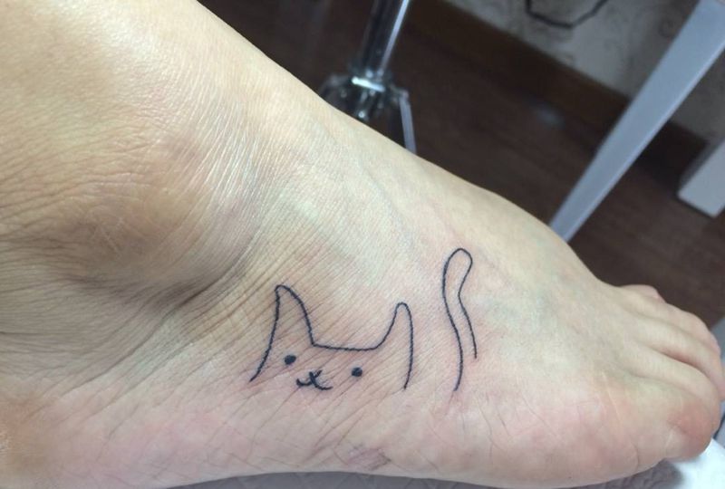 小猫纹身图片