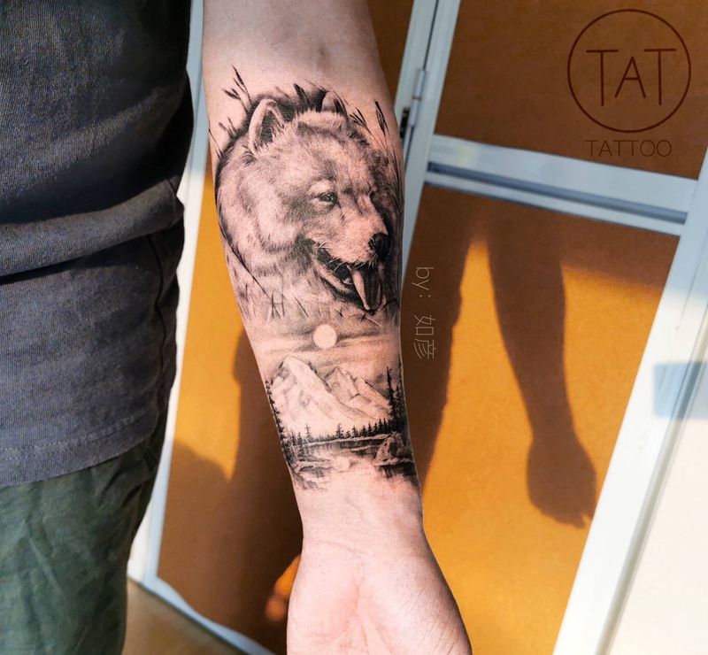 写实拼接纹身图片_欧美写实纹身图案