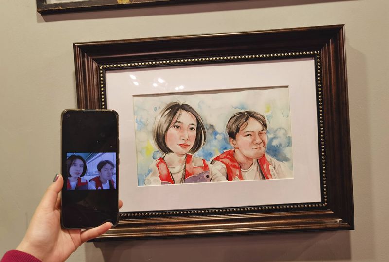 水彩肖像纹身图片_水彩纹身图案