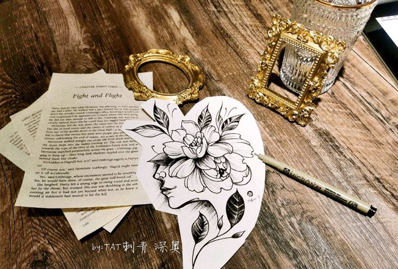 店内设计稿纹身图片_手臂纹身图案