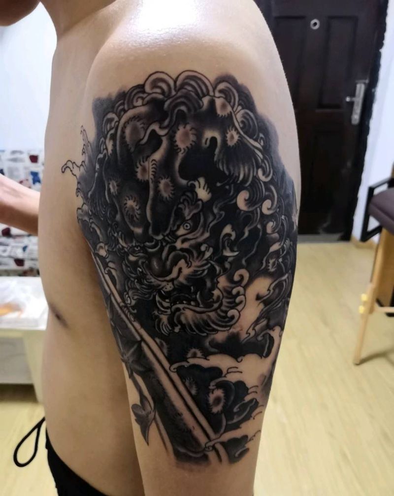 新增小狮子一枚，传统黑灰