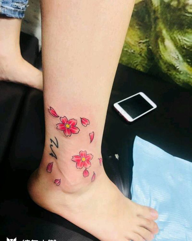 樱花纹身图片