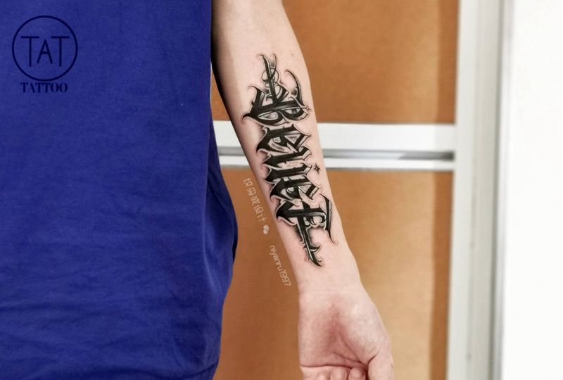 遮盖修改花体字纹身图片_花体字纹身图案