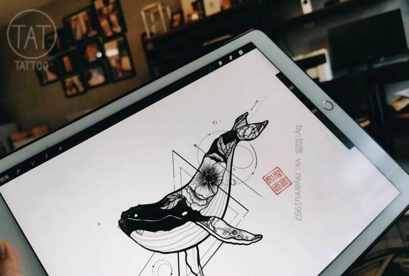 遮盖设计稿纹身图片_几何纹身图案