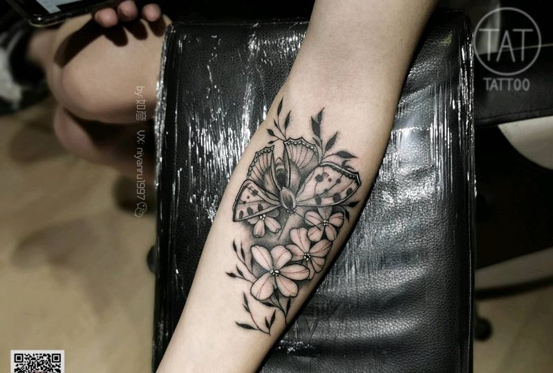 new school黑灰纹身图片_New School纹身图案