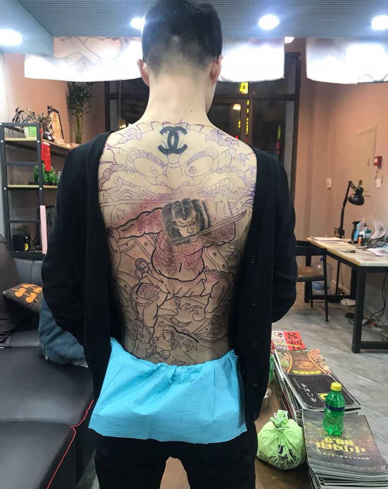 张顺破水门纹身图片