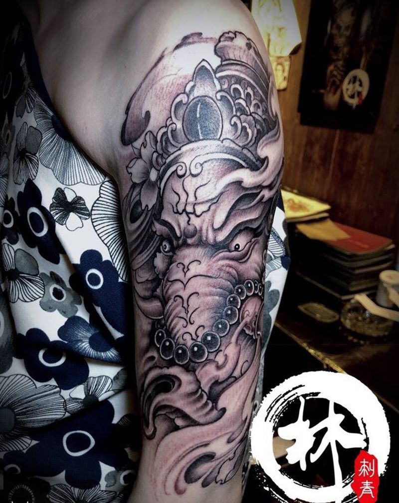 象神纹身图片