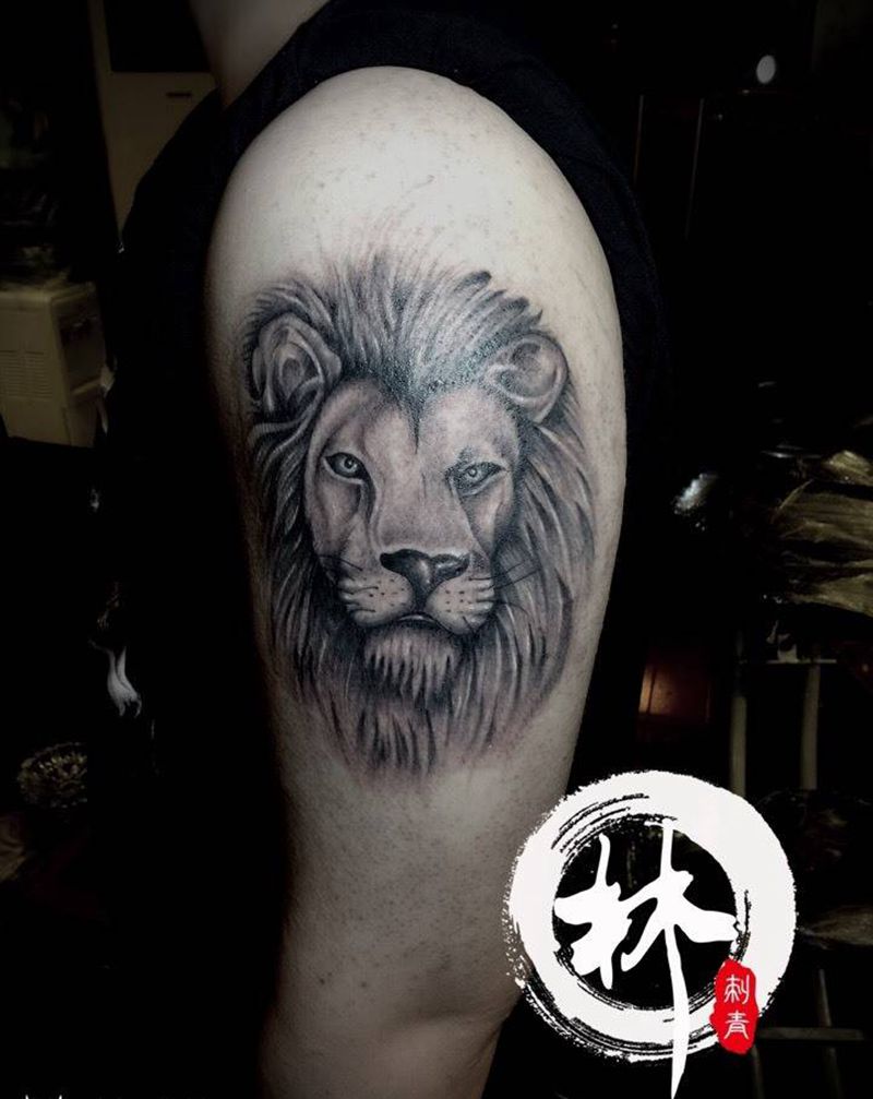 狮子纹身图片