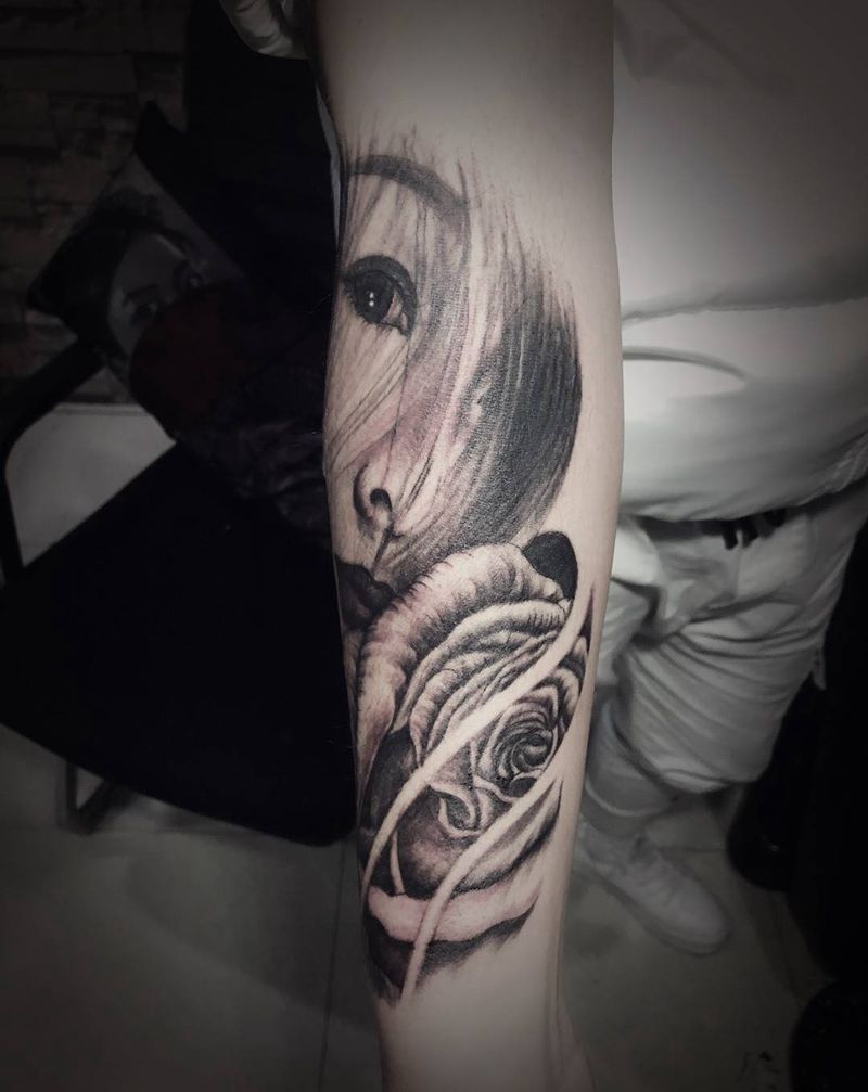 执子之手纹身图片_手臂欧美写实纹身图案