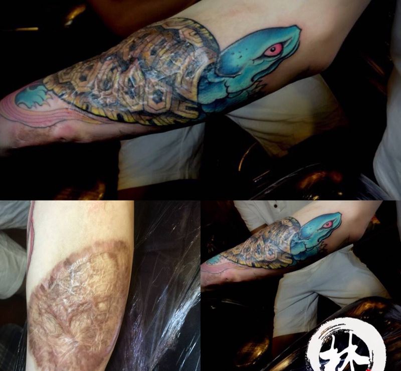 遮盖疤痕纹身图片