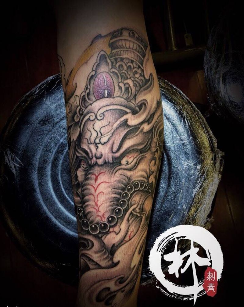 象神纹身图片