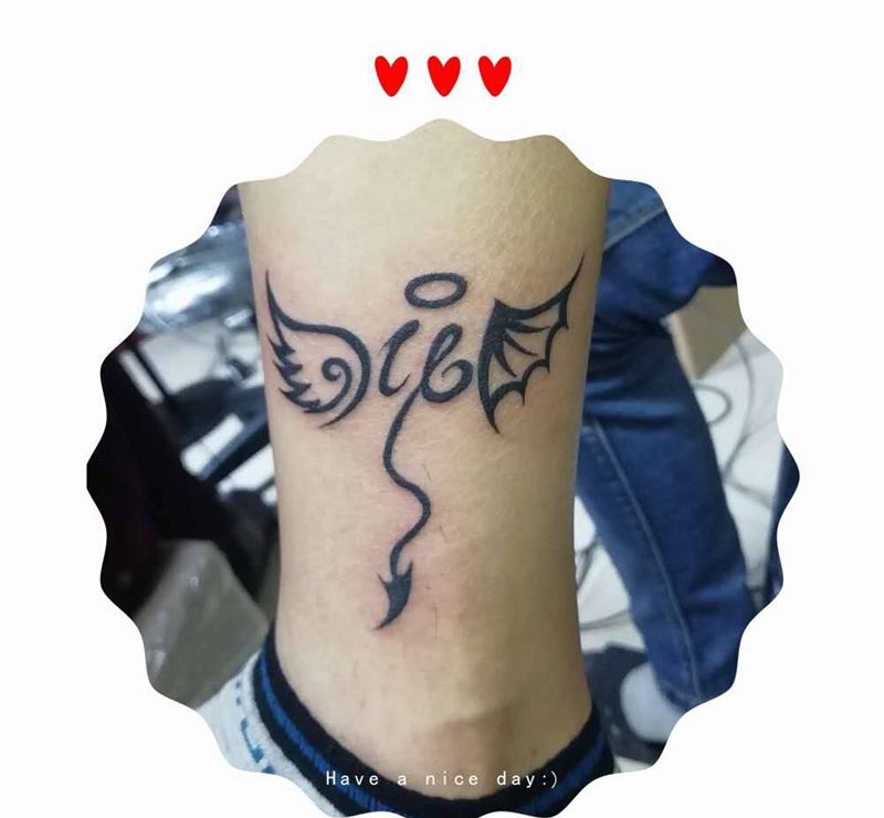 情侣脚踝小清新，林刺青纹身图片_脚部新传统纹身图案