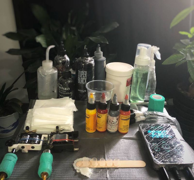 整臂拼接未完纹身图片_Old School纹身图案