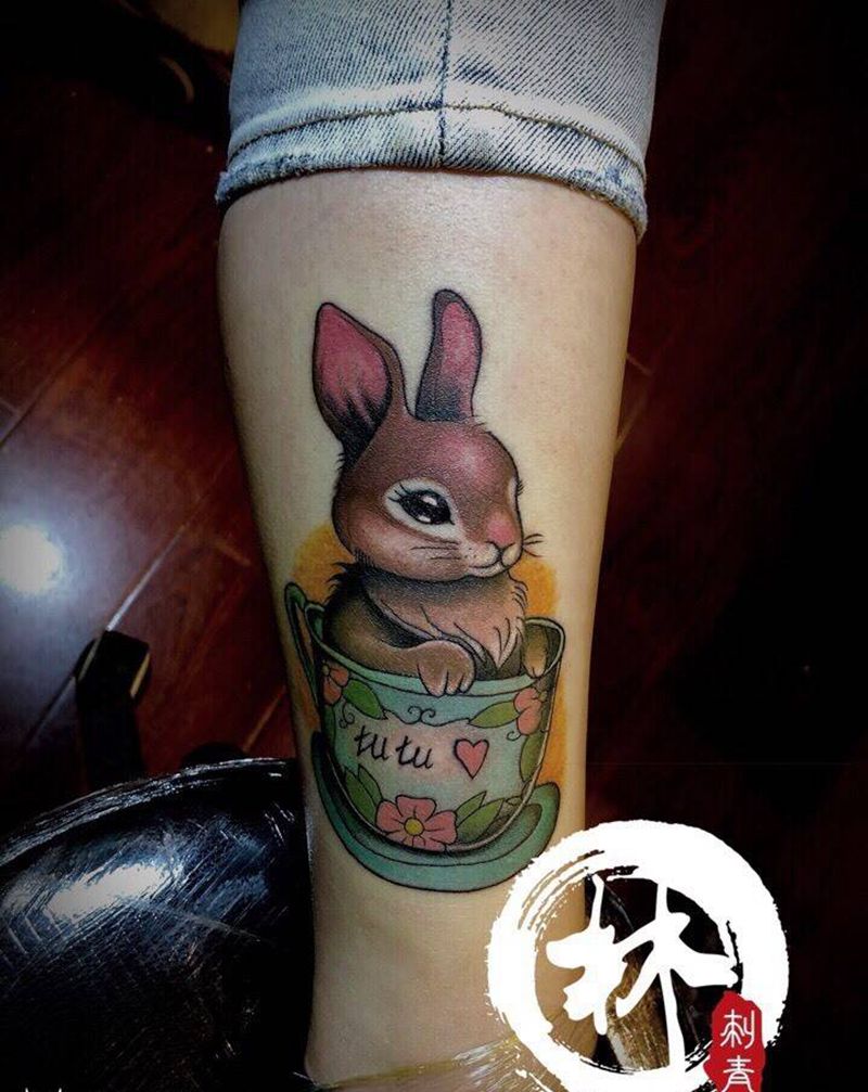 兔子纹身图片