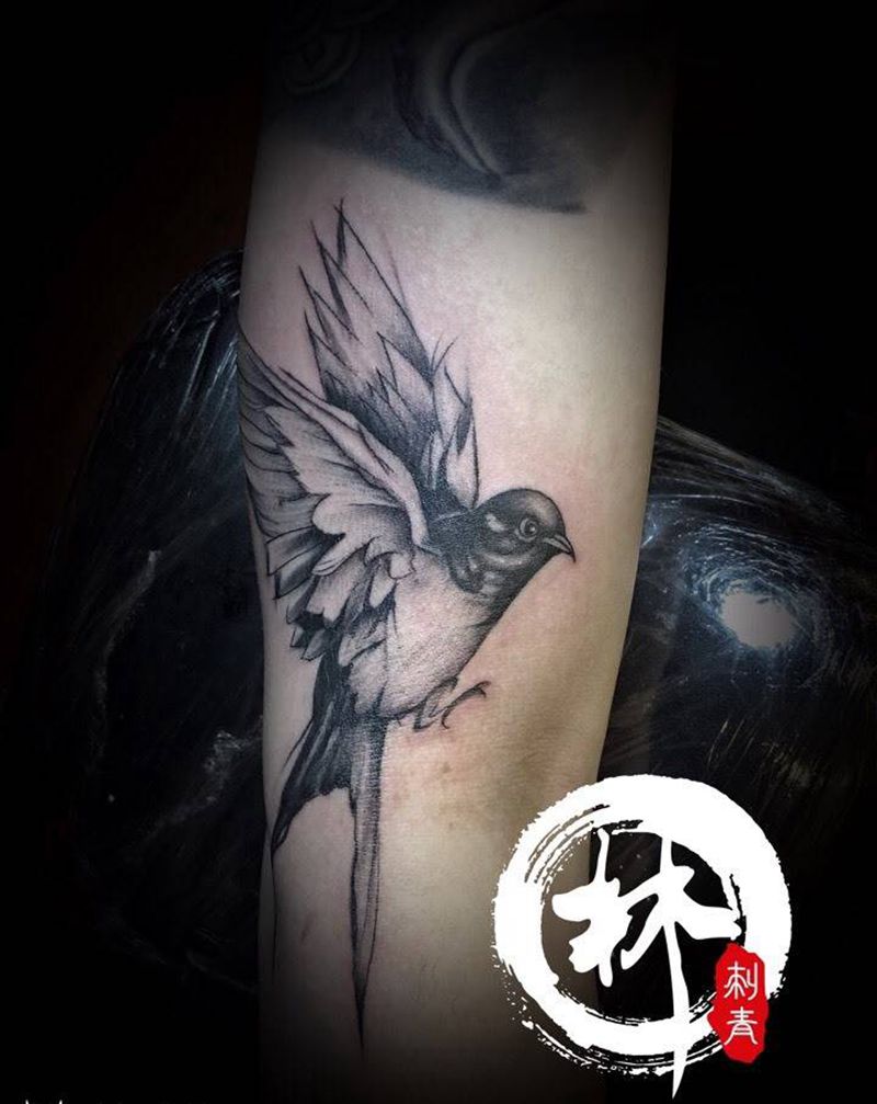燕子纹身图片