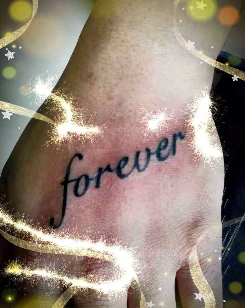 情侣款小清新，花式英文。纹身图片