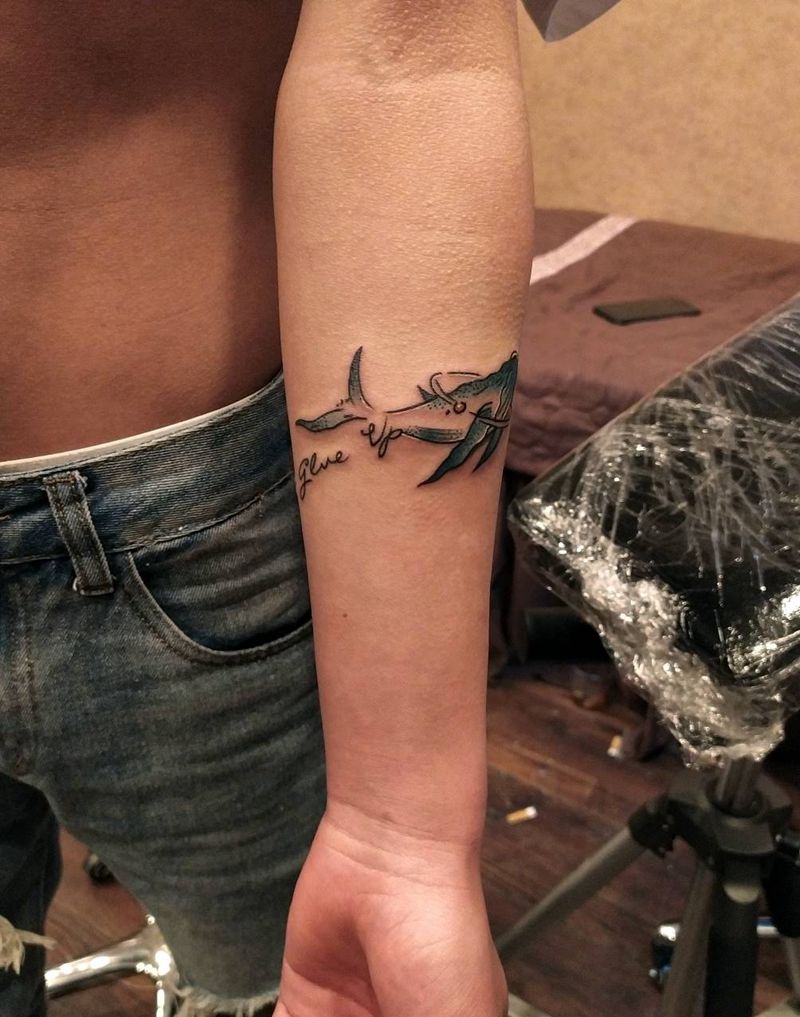 school小鲸鱼完成纹身图片_Old School纹身图案