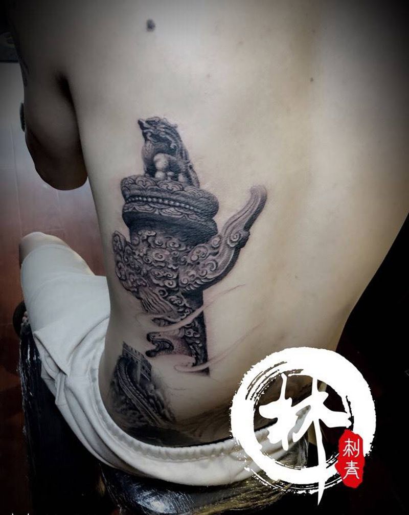 华表纹身图片