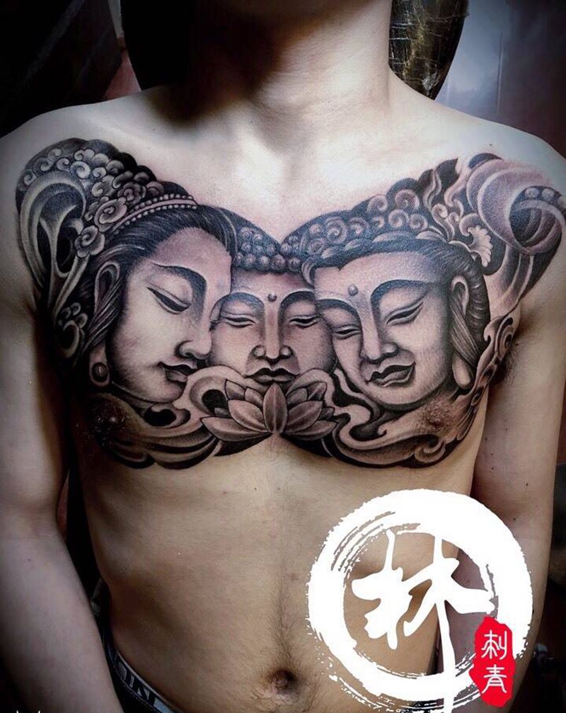 三面佛纹身图片