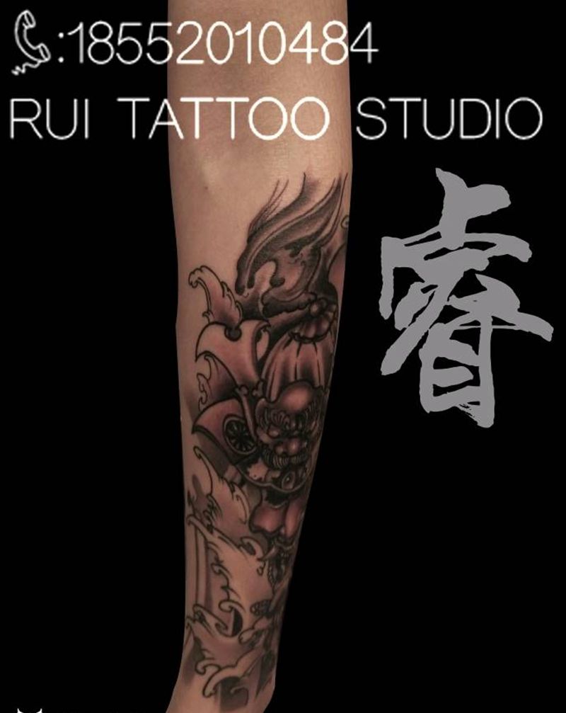 新传统鬼武士完成纹身图片_新传统纹身图案