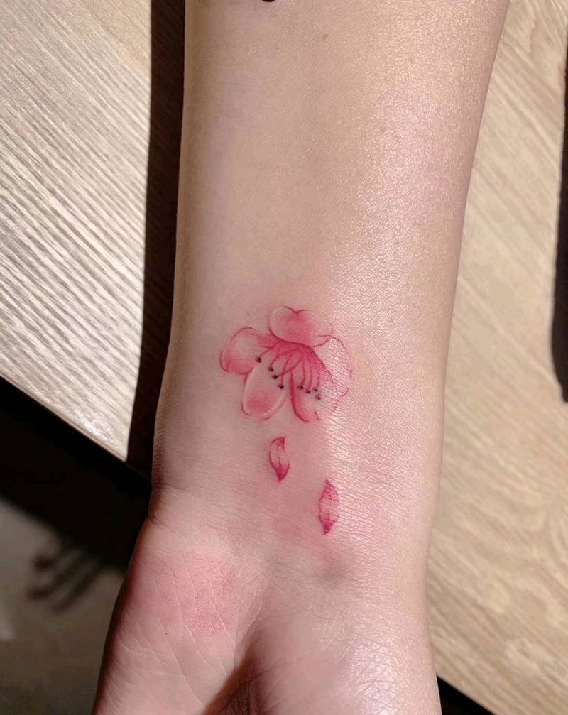 花朵纹身图片_新传统纹身图案