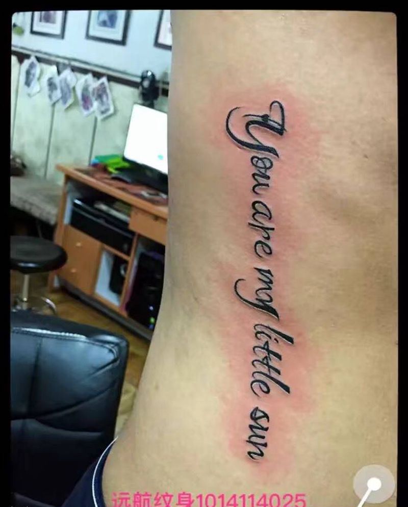 英文作品纹身图片_成品手部腰部清新图腾原创纹身图案