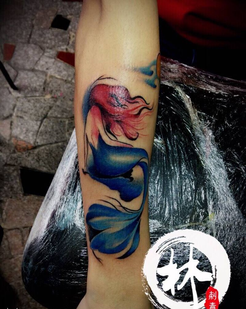 美人鱼纹身图片