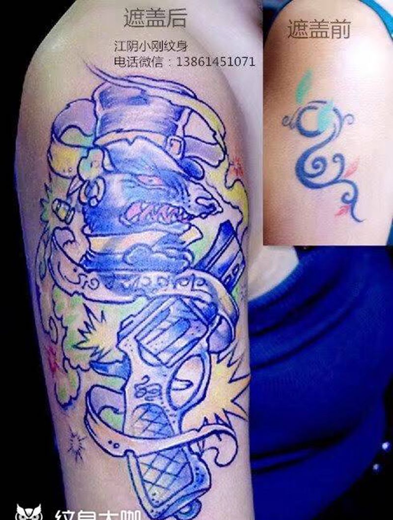 遮盖老纹身纹身图片